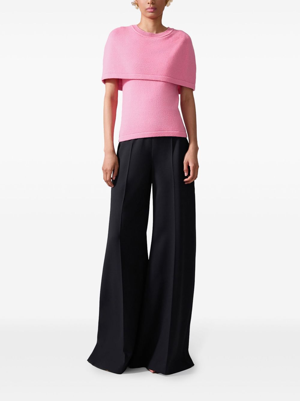 Carolina Herrera Top met cape - Roze