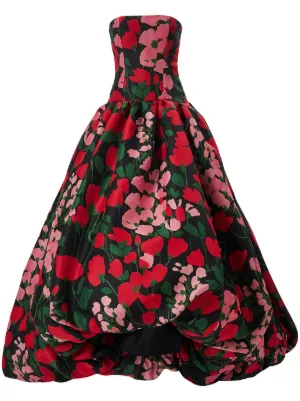 CAROLINA HERRERA】バイカラー Vネック ノースリーブ ドレス