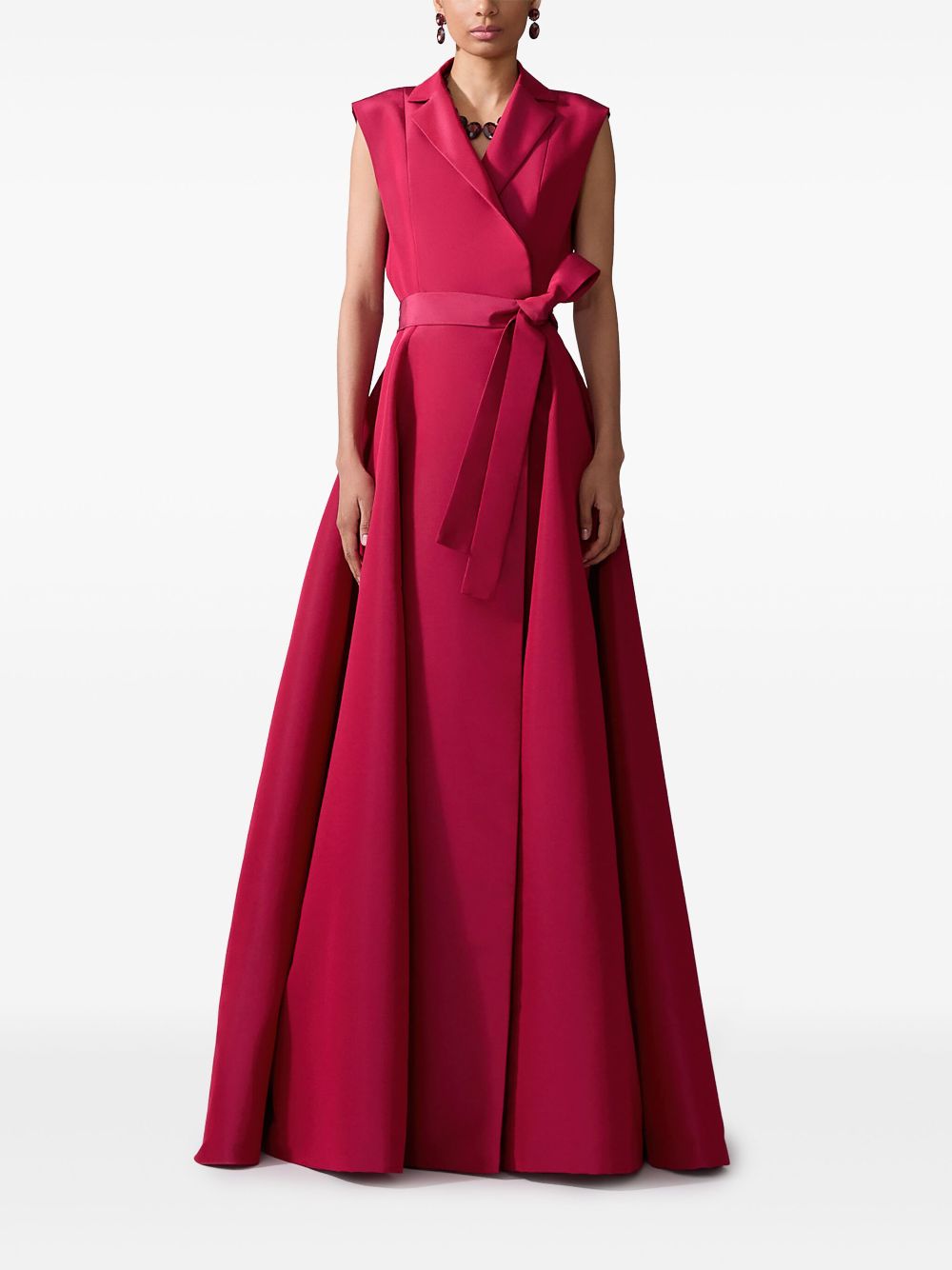 Carolina Herrera belted trench gown - Red