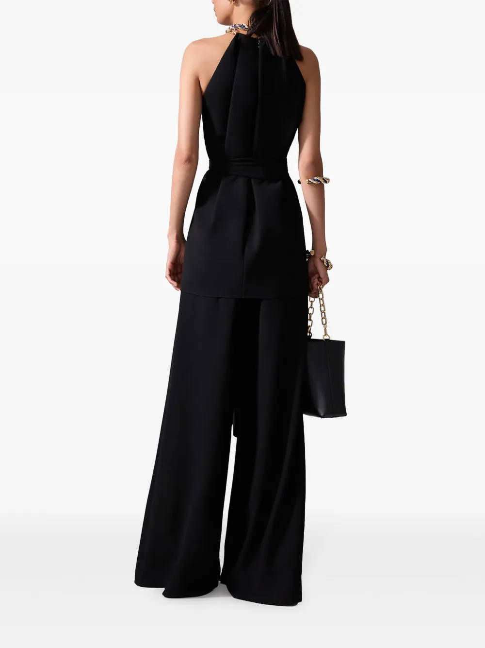 Carolina Herrera Haltertop met kettinghals Zwart