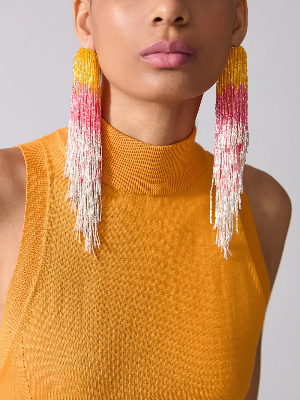 Carolina Herrera Tassel Dangle Earrings In Yellow