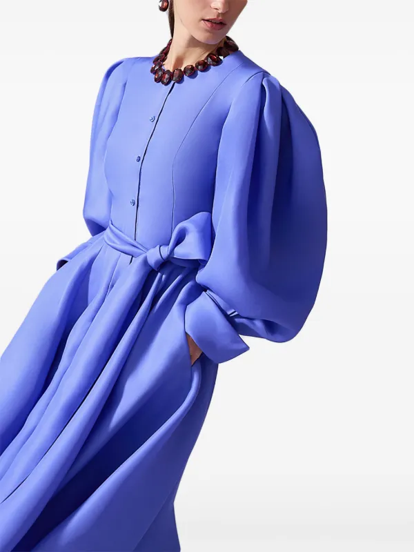 Carolina Herrera puff-sleeve Shirt Dress | Blue | FARFETCH ZA