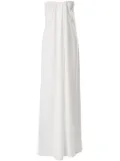 Carolina Herrera strapless draped gown - White