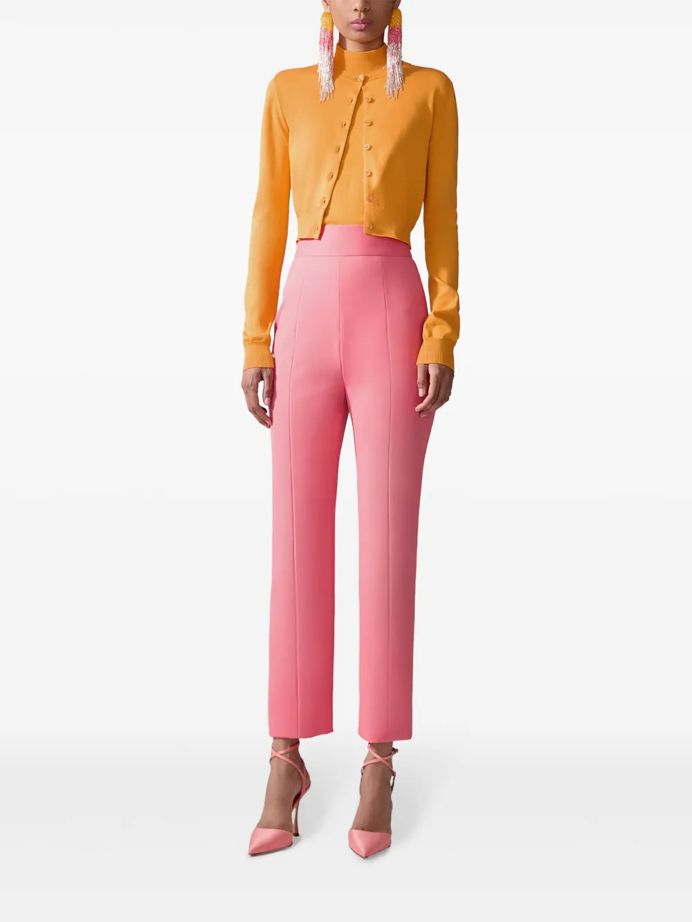 Carolina Herrera High waist skinny broek - Roze