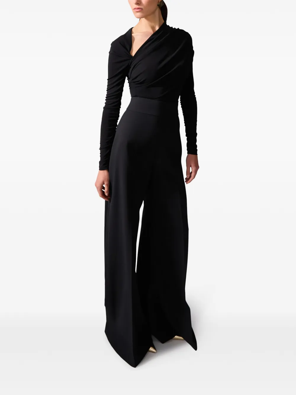 Carolina Herrera Gedrapeerde top Zwart