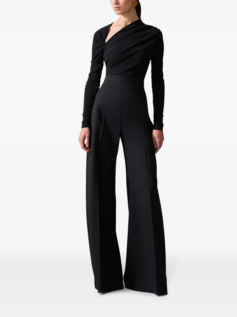 Carolina Herrera Gedrapeerde top - Zwart