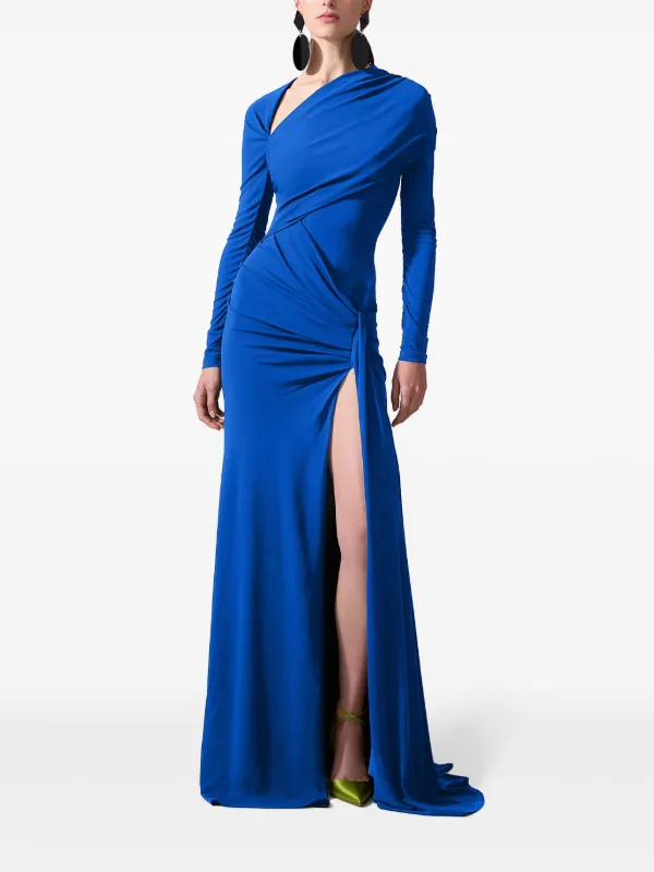 carolina herrera evening dresses Carolina Herrera silk gown features a fan Women's Carolina Herrera Designer Evening