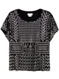 Camilla dropped armhole T-shirt - Black