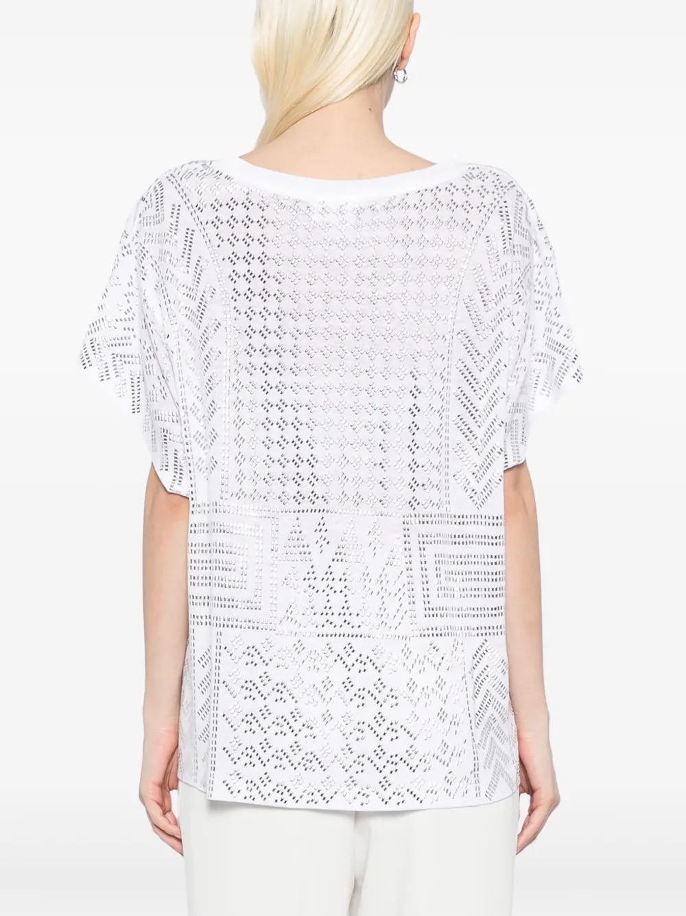 Camilla T-shirt met gedrapeerd armsgat Wit