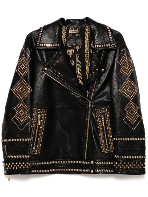 Camilla chamarra biker oversize