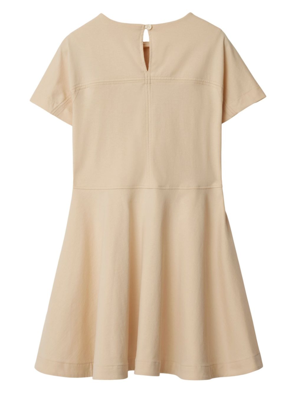 Burberry Kids check label cotton dress - Neutrals