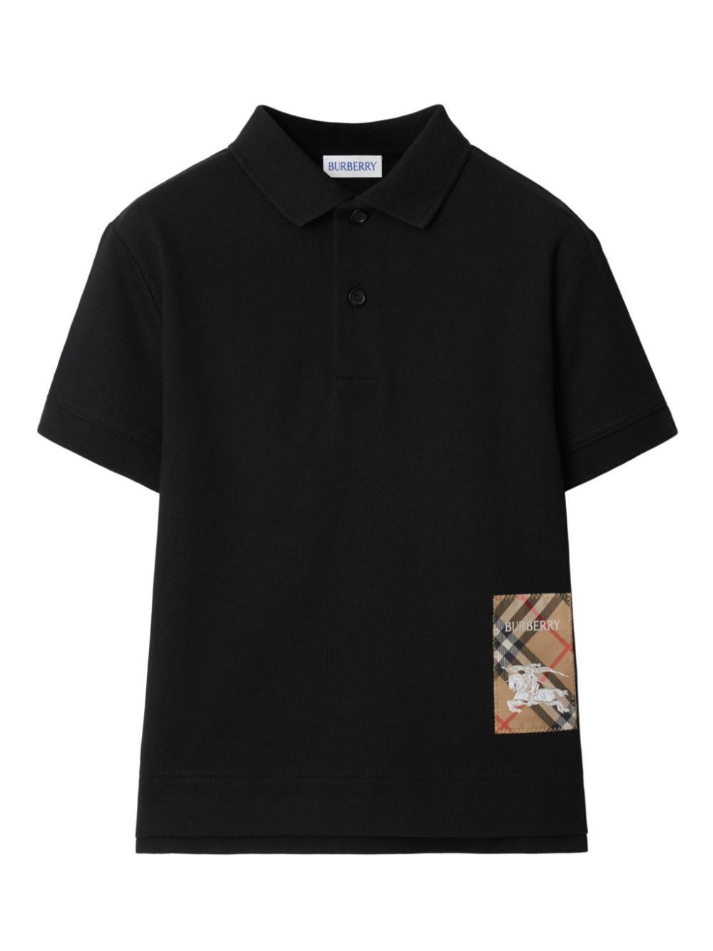 Burberry Kids Vintage Check katoenen poloshirt Zwart