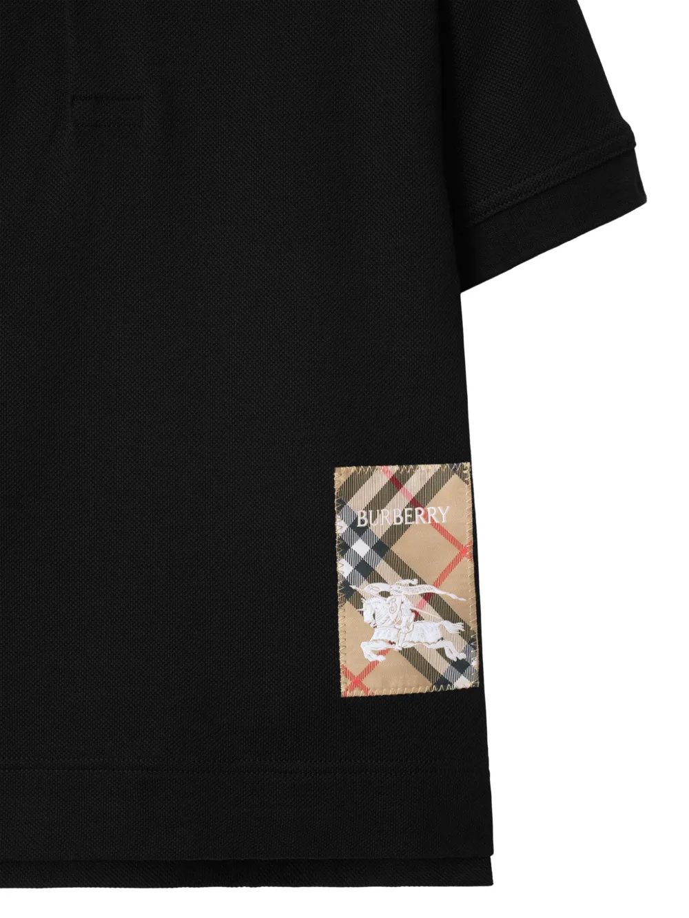 Burberry Kids Vintage Check katoenen poloshirt Zwart