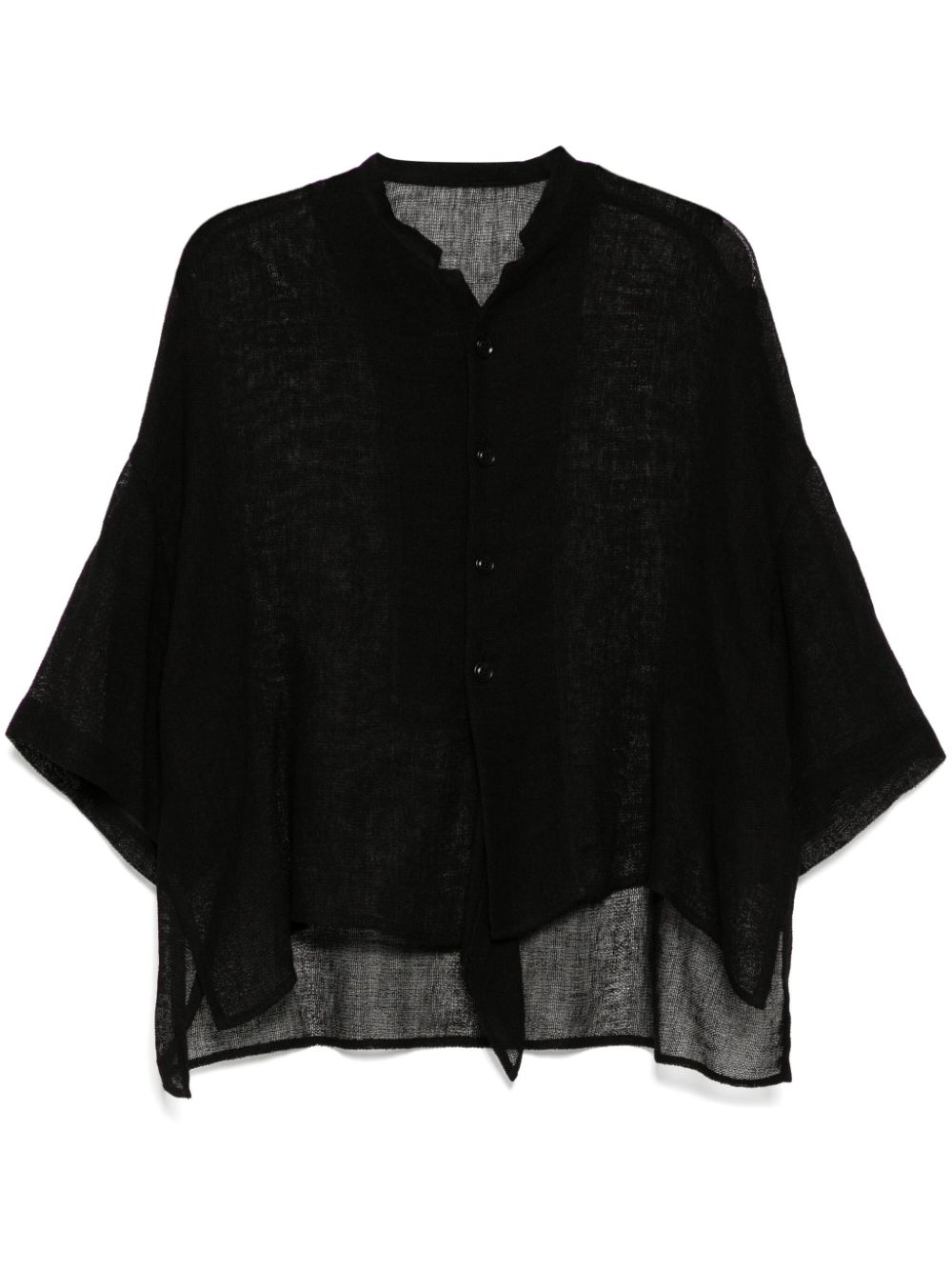 Y's semi-sheer cardigan - Black