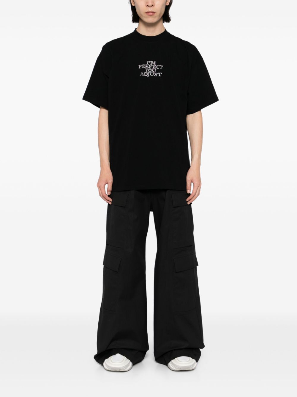 VETEMENTS I'm Perfect You Adjust' regular T-shirt - Zwart