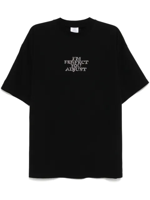 VETEMENTS 'I'm Perfect You Adjust' Regular T-shirt