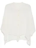 Y's semi-sheer cardigan - White