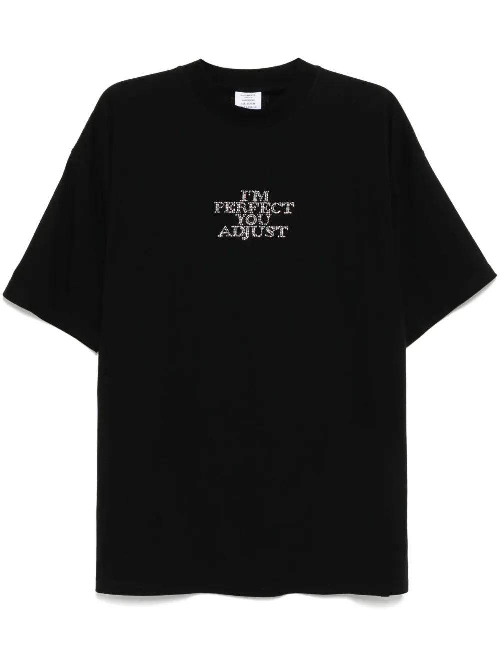 VETEMENTS Katoenen T-shirt Zwart
