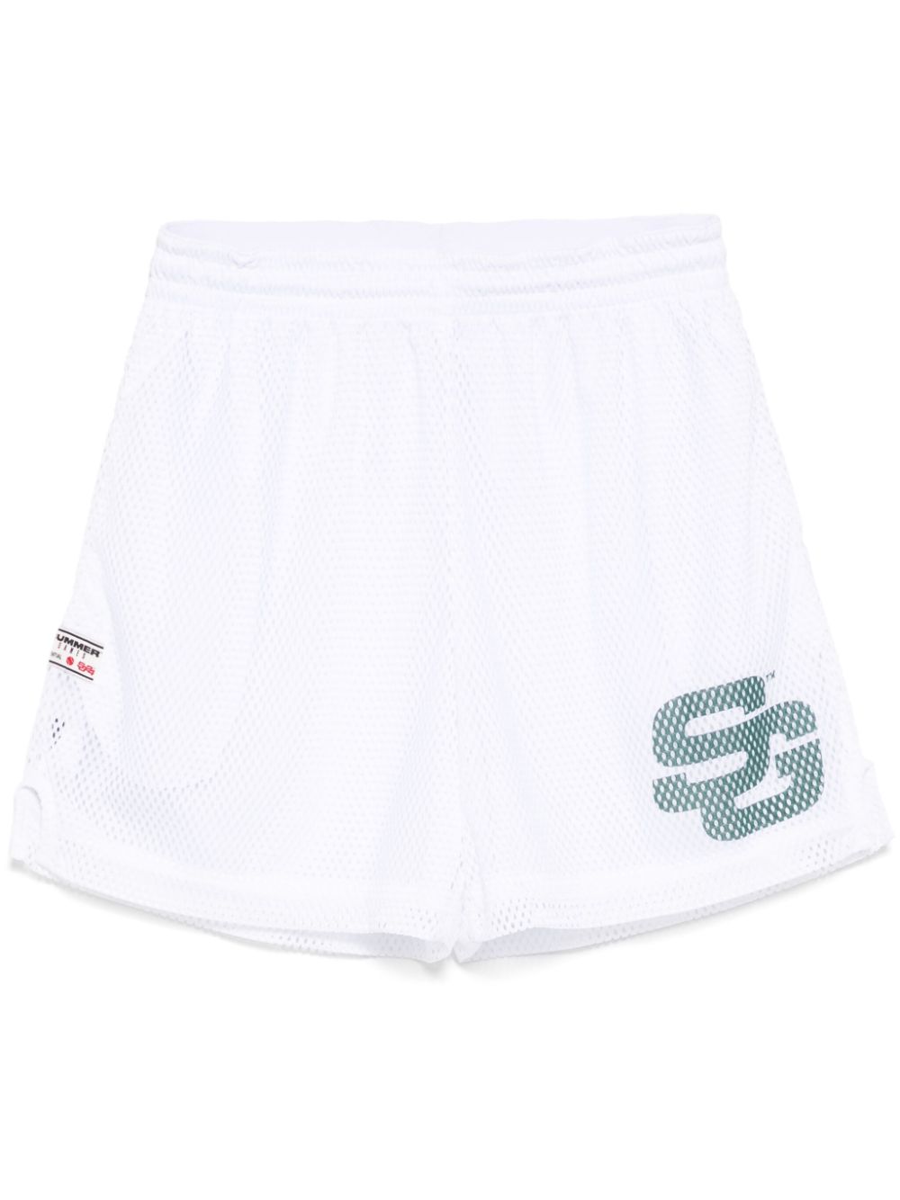 SUMMER GAMES logo-print track shorts - White