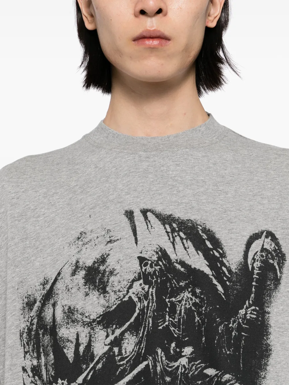 VETEMENTS T-shirt met grafische print Grijs