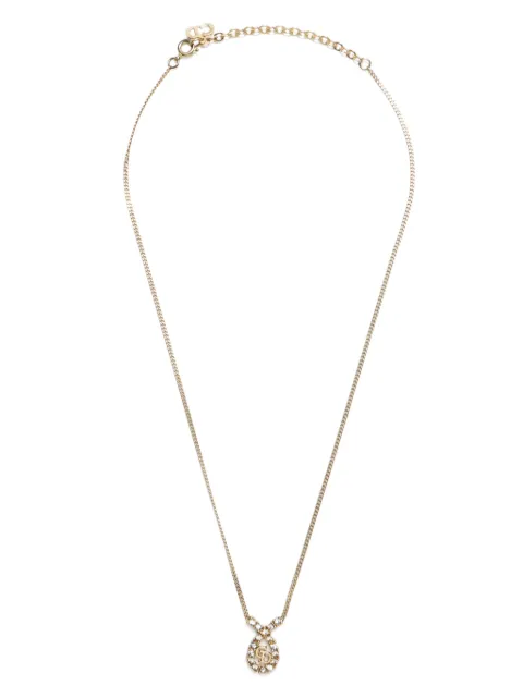 Christian Dior Pre-Owned 1990s CD rhinestone necklace