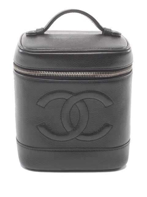 HOT SALE CHANEL 2002-2003 CC Caviar Case vanity bag Women