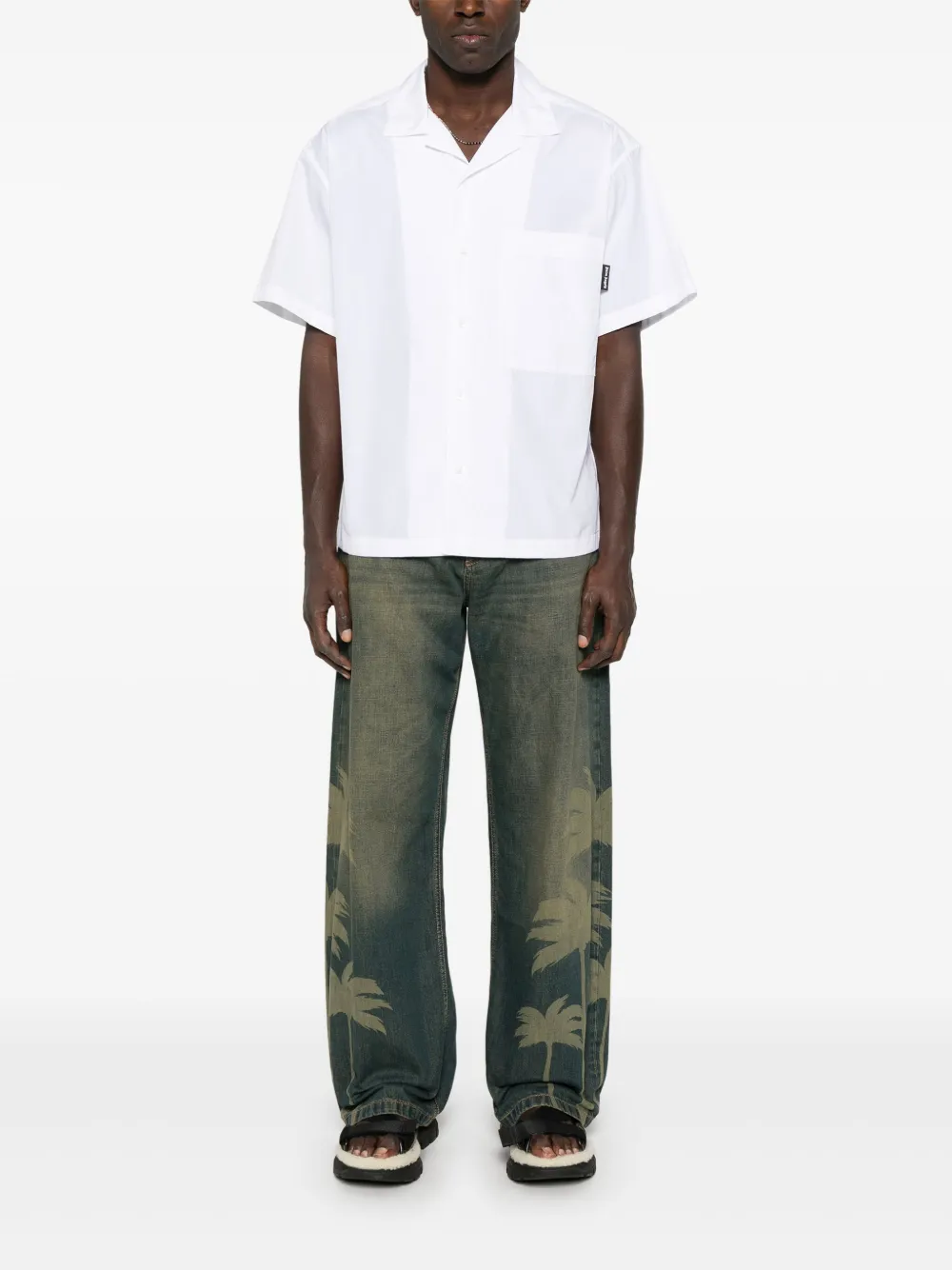 Palm Angels logo-print shirt - Wit