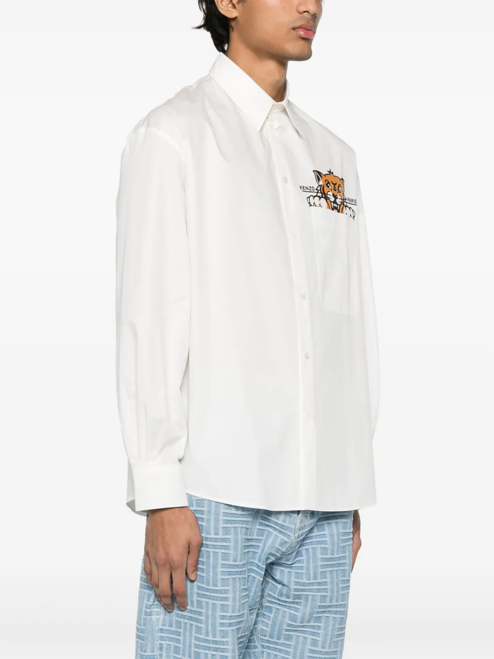 Kenzo Overhemd met print Wit