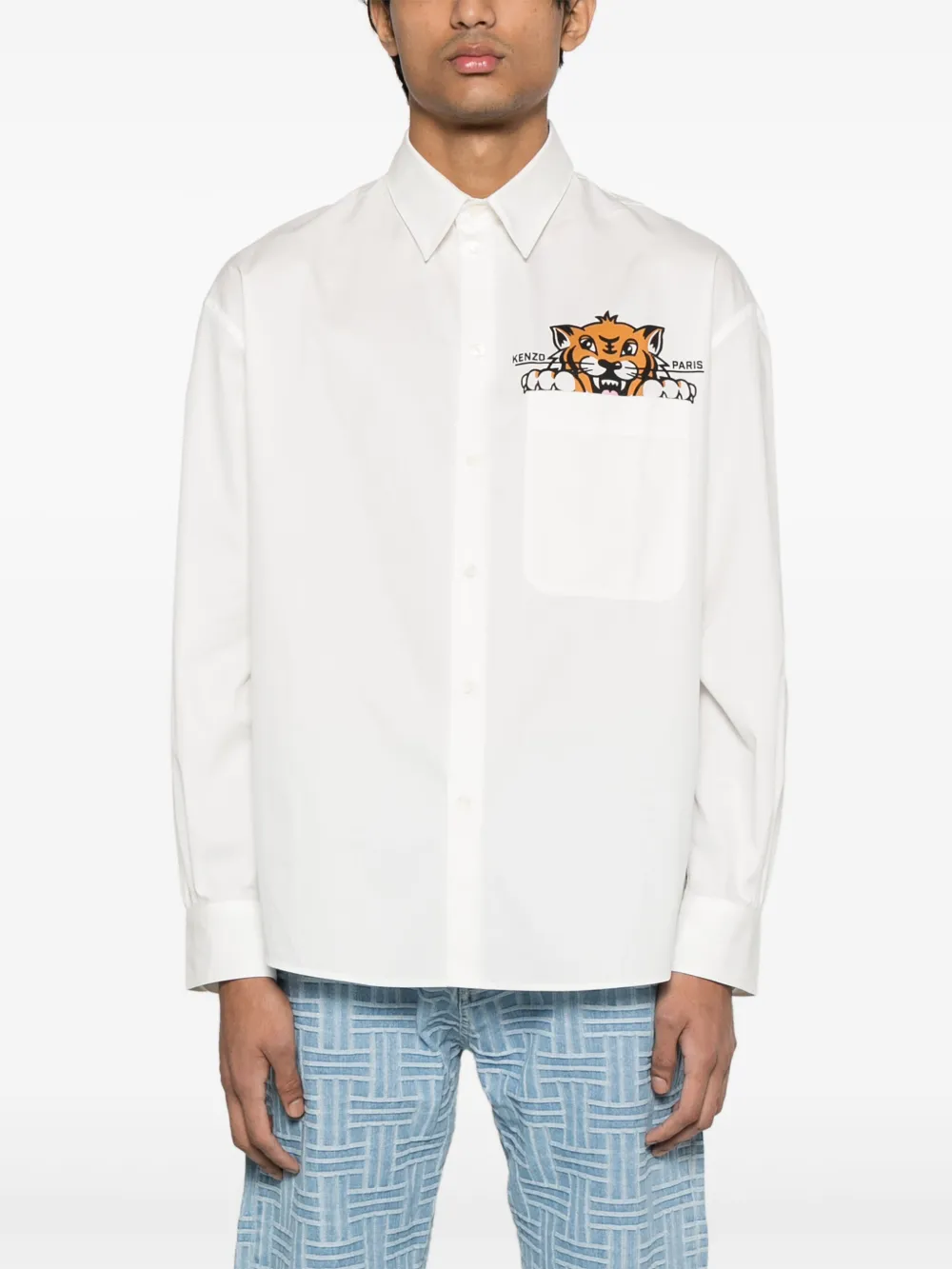 Kenzo Overhemd met print Wit