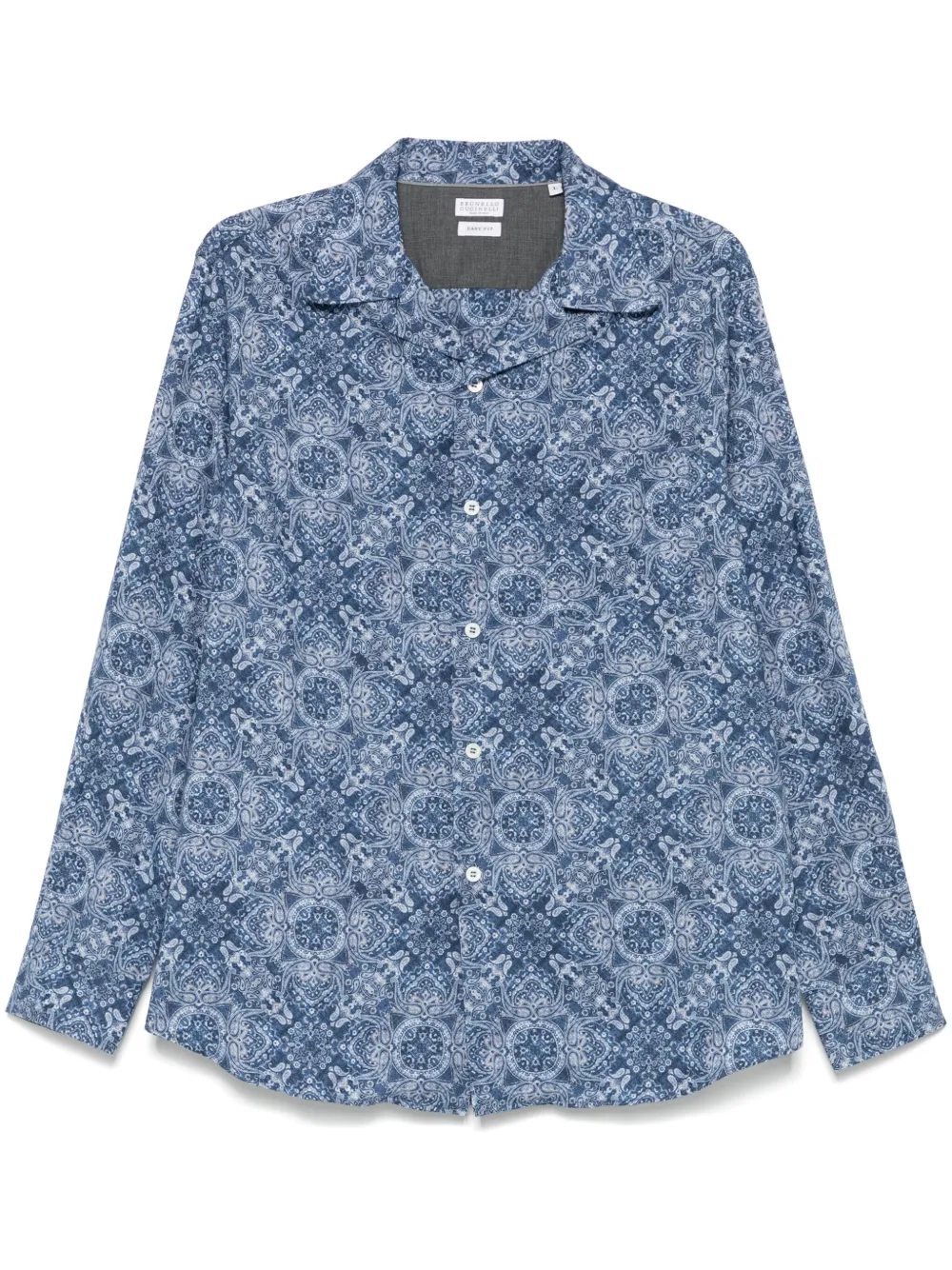 Brunello Cucinelli camisa con estampado de cachemira | azul | Image 1