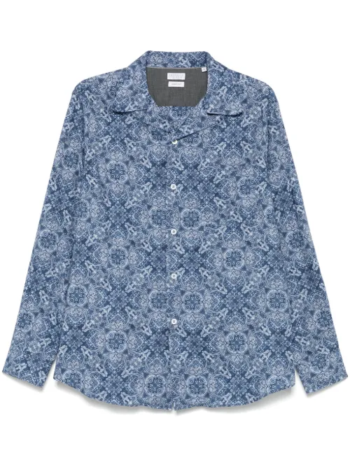 Chemise à imprimé cachemire - Brunello Cucinelli - Modalova