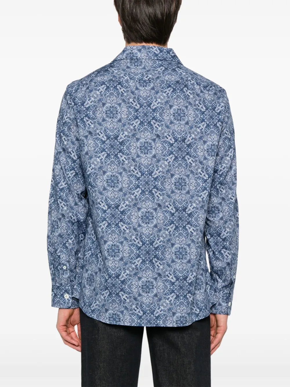 Brunello Cucinelli Overhemd met paisley-print Blauw