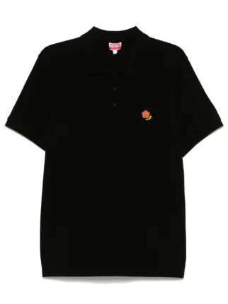 KENZO ブラック ポロシャツスタイル ワンピース XS KENZO ブラック ポロシャツスタイル ワンピース XS ワンピース