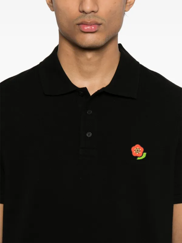 玄関先迄納品 | ポロシャツ Embroidered Pop Kenzo ブラック JP FARFETCH | トップス