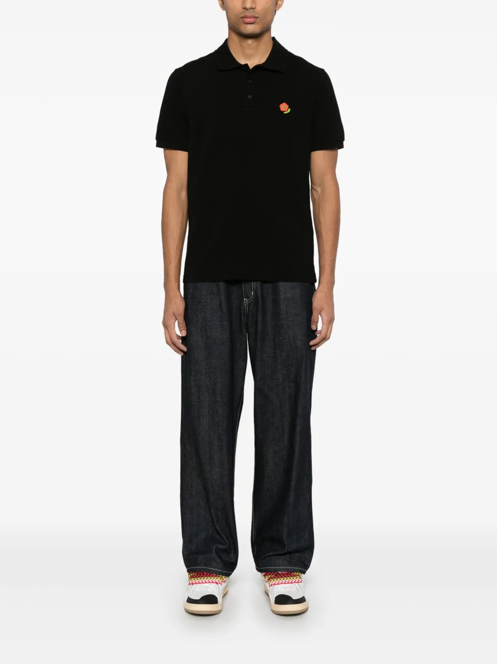 Kenzo Pop poloshirt met borduurwerk - Zwart