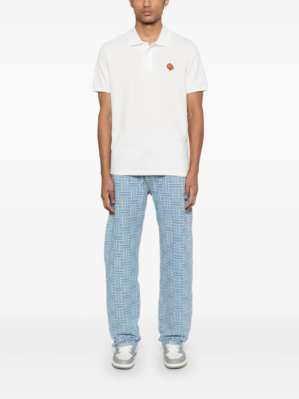 Kenzo Pop poloshirt met borduurwerk - Wit
