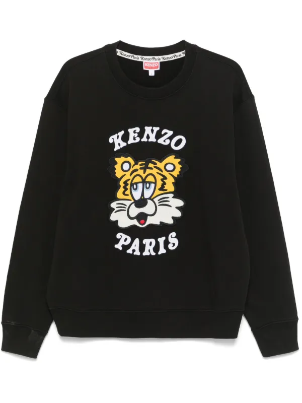 Kenzo embroidered logo Sweatshirt Black FARFETCH
