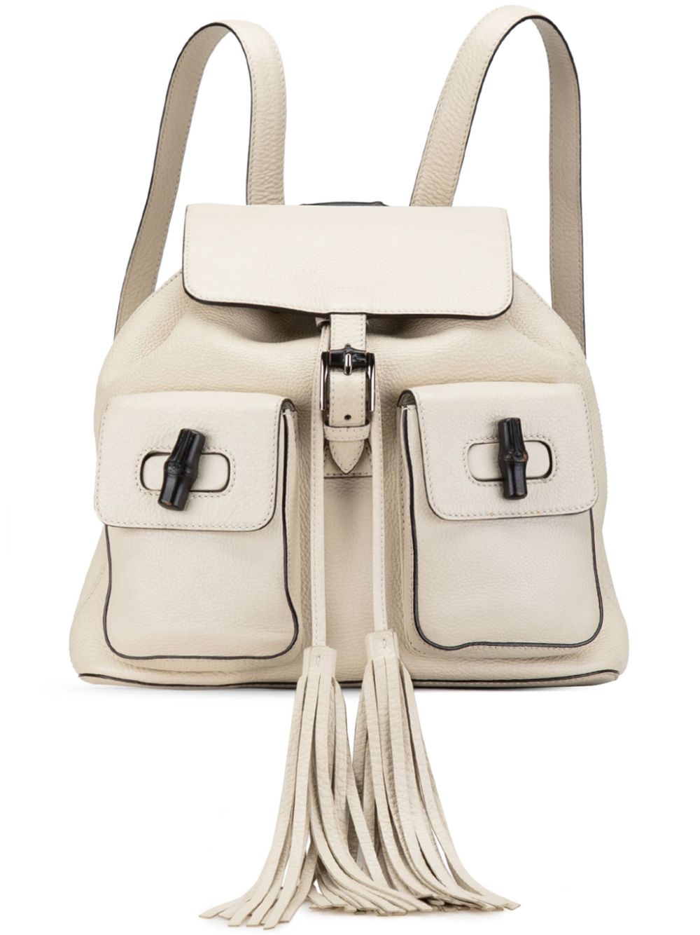 2000-2015 Leather Bamboo Tassel backpack