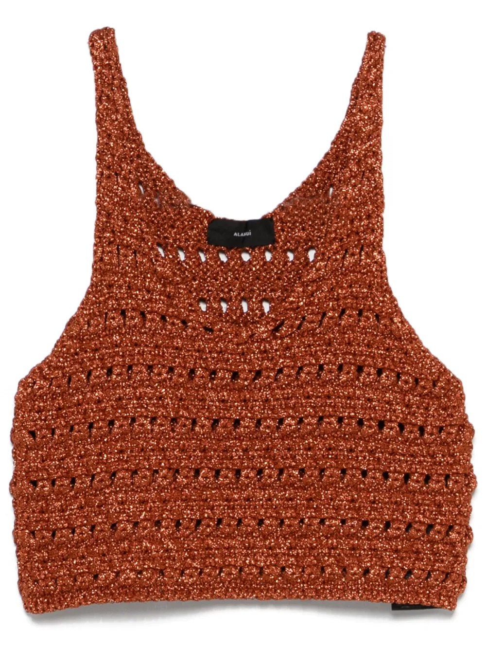 Alanui lurex tank top - Brown