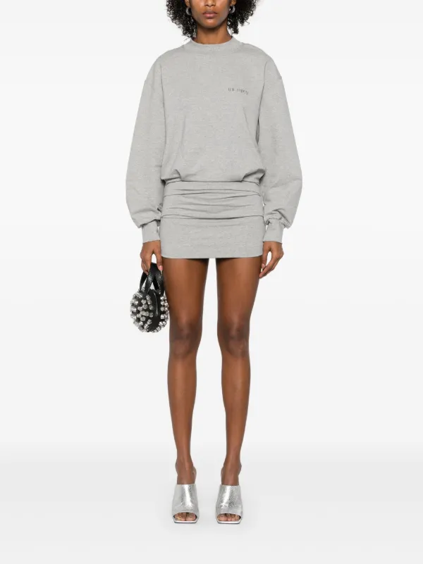 The Attico logo-appliqué Mini Dress | Grey | FARFETCH