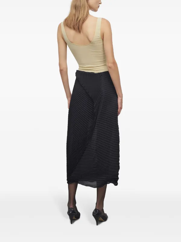 The Row Yuki Midi Skirt | Black | FARFETCH