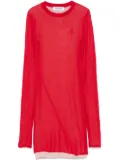 The Attico knitted mini dress - Red