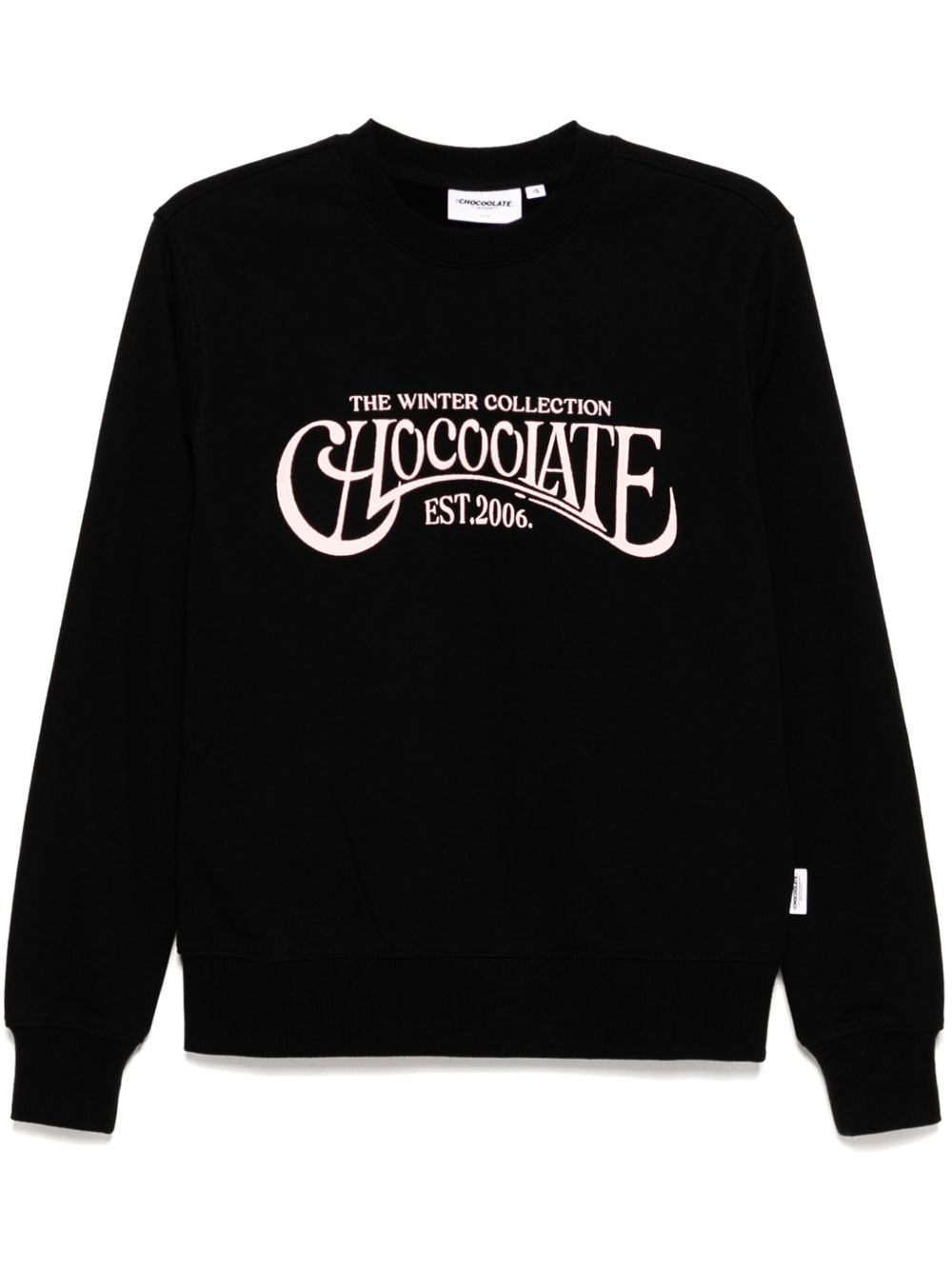 CHOCOOLATE logo-embroidered sweatshirt - Black