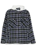 CHOCOOLATE checked hooded jacket - Blue