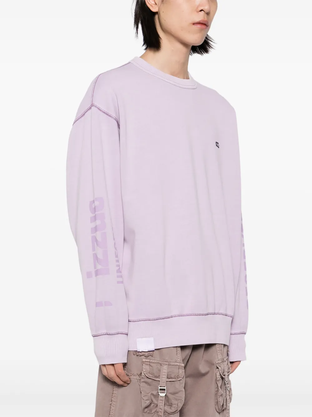 izzue Sweater met logopatch Paars