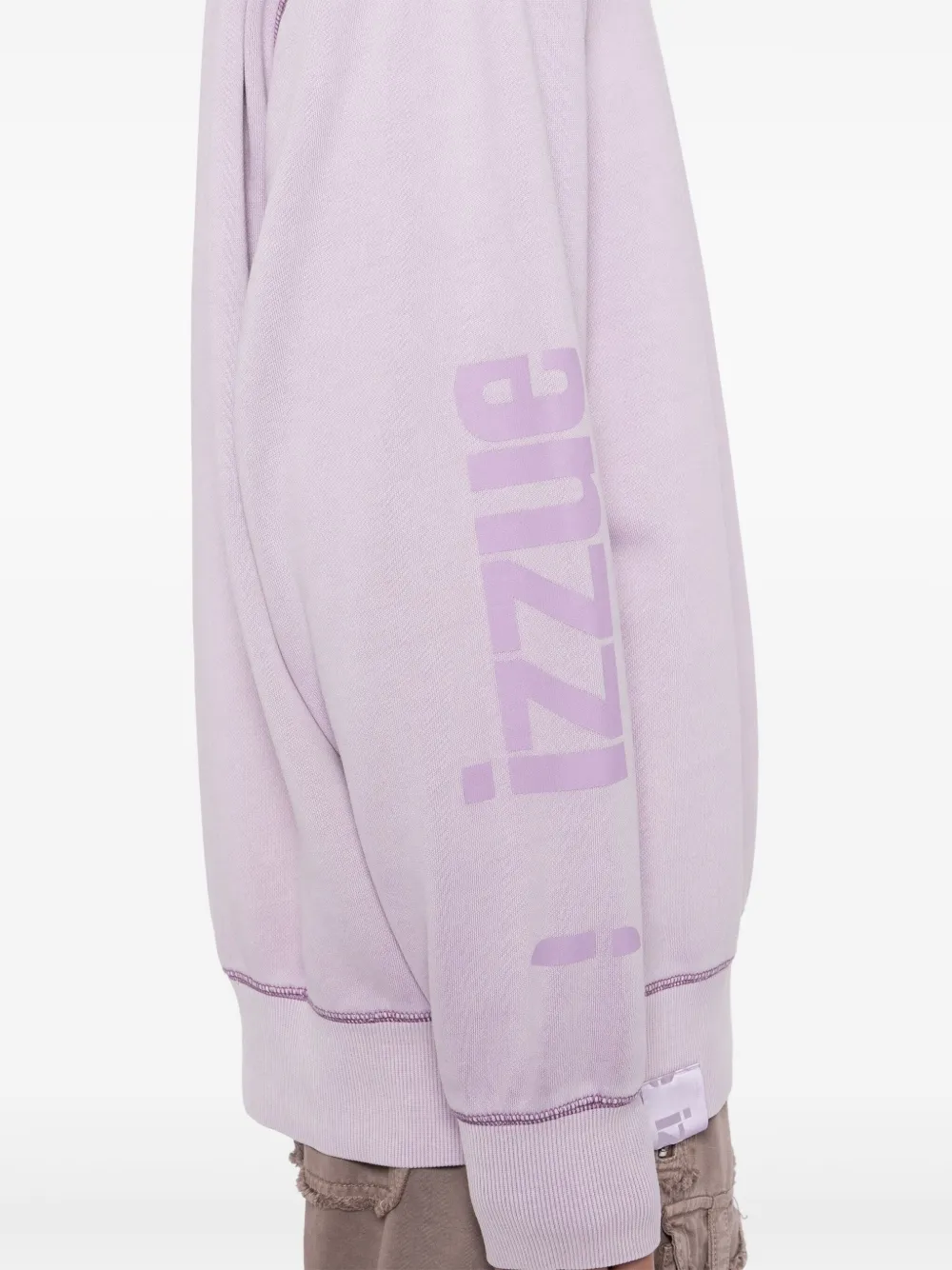 izzue Sweater met logopatch Paars