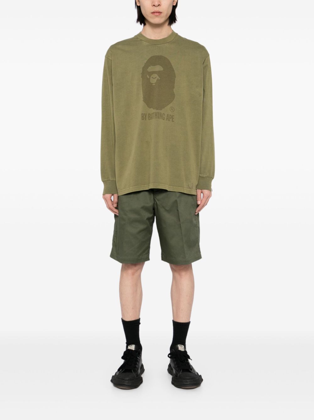 A BATHING APE® Geverfd T-shirt - Groen