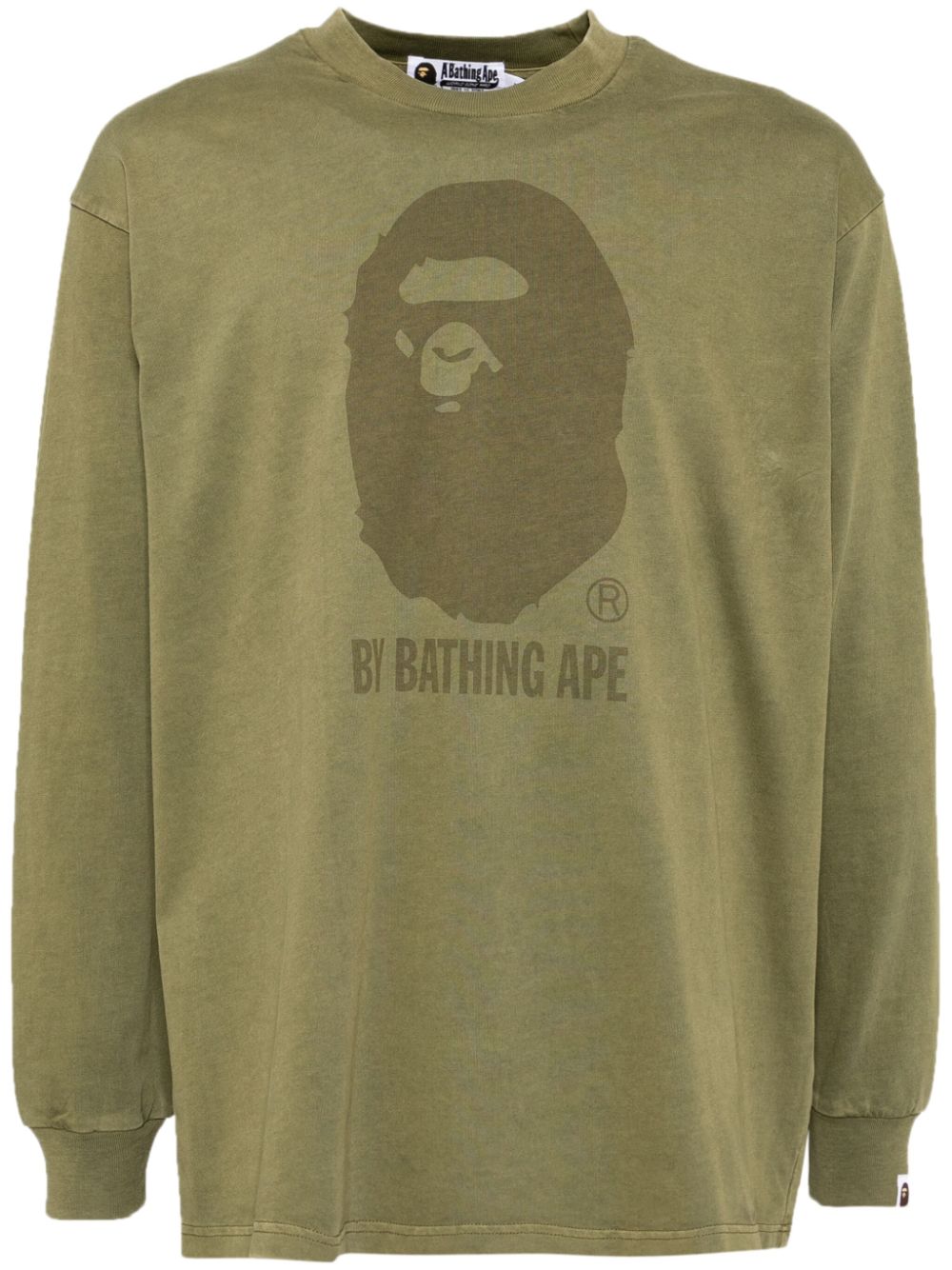 A BATHING APE Geverfd T-shirt Groen