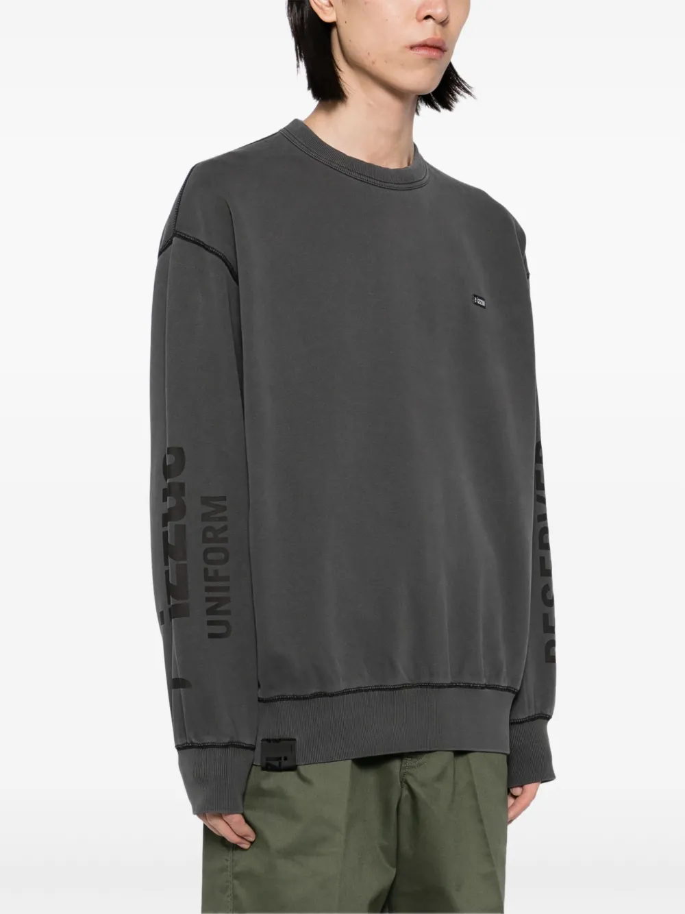 izzue Sweater met logopatch Grijs