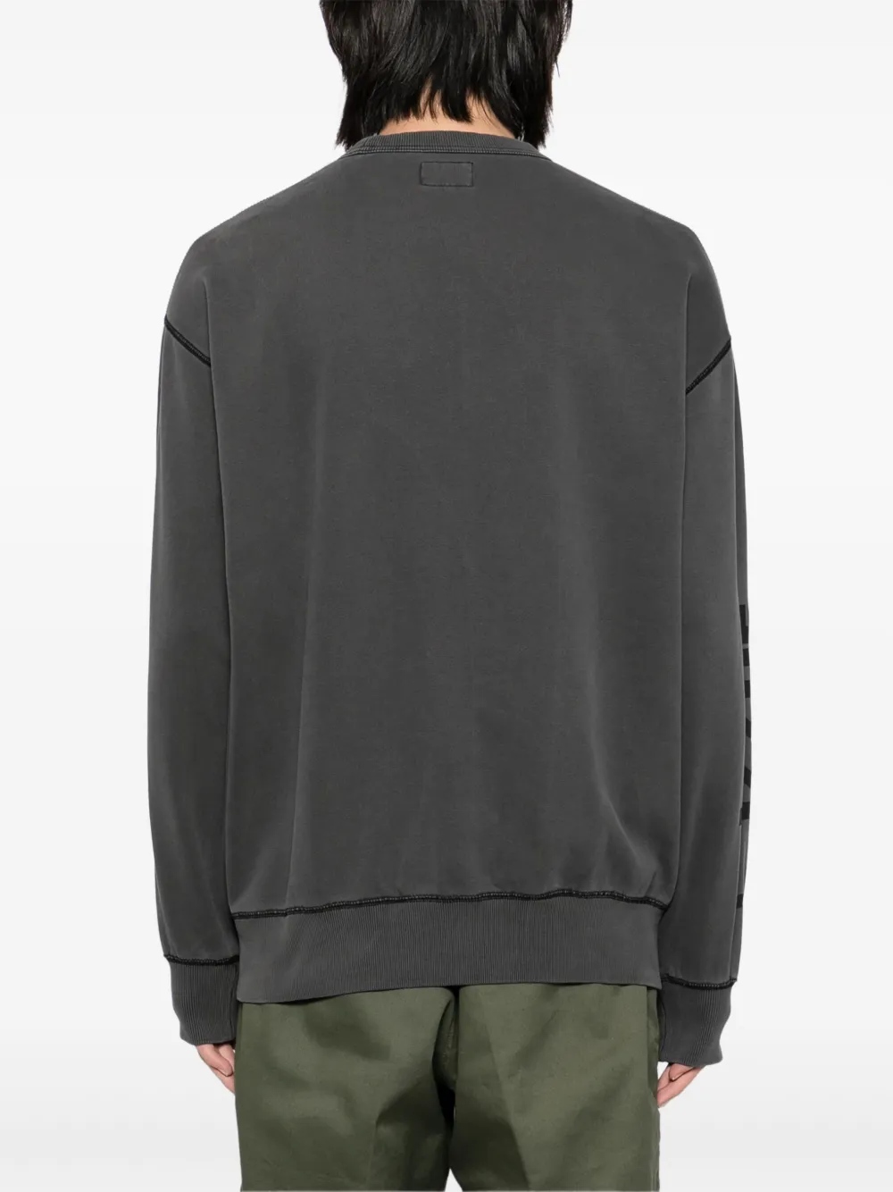 izzue Sweater met logopatch Grijs